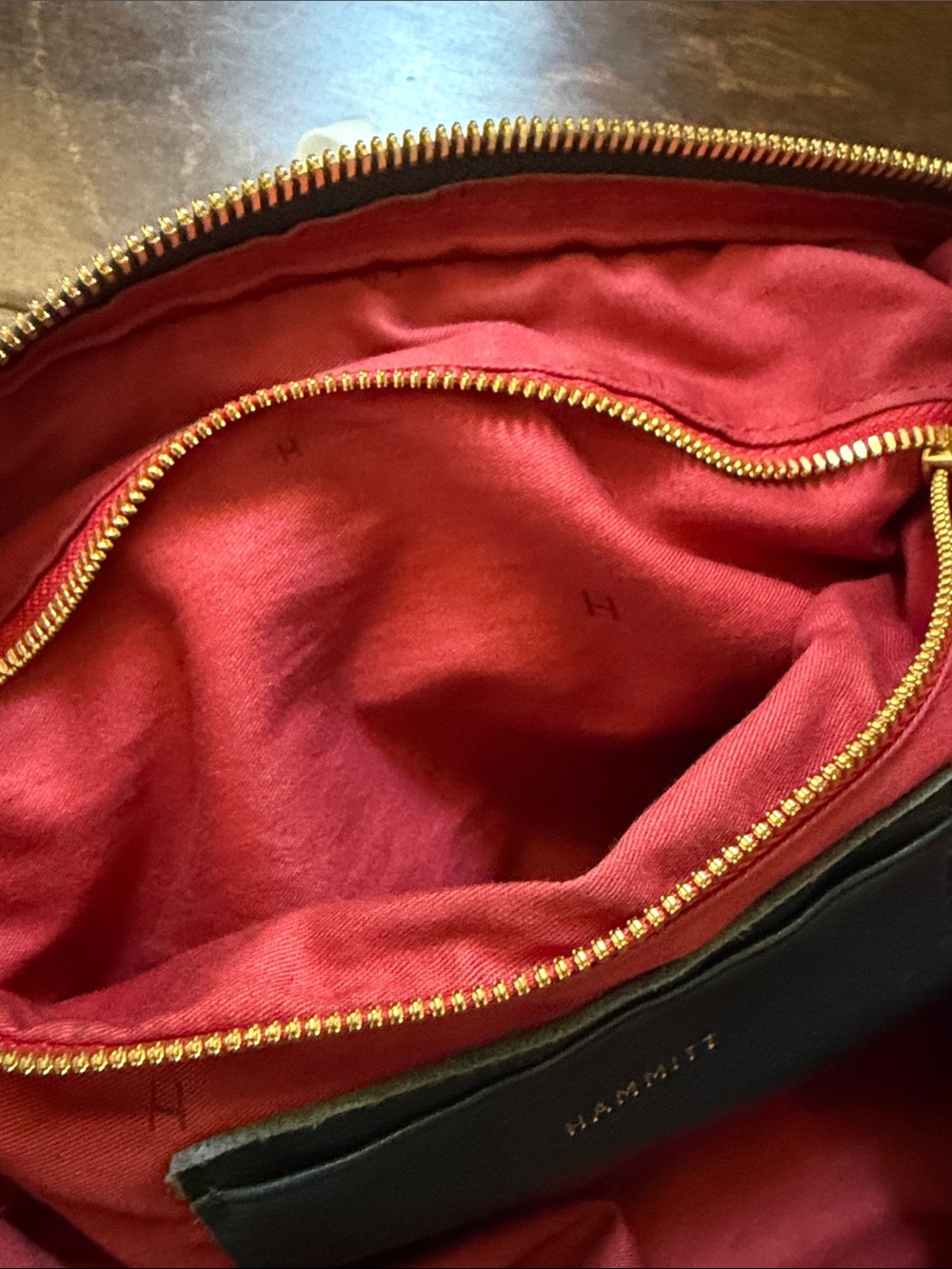 Hammitt Morgan Dark Blue Leather Shoulder/ Crossbody with Gold Hardware - Picture 4 of 11